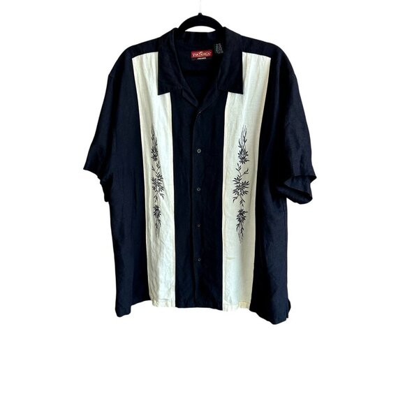 Viva Tropical John Henry Men's Vintage Embroidered Cuban Style Shirt Size XL - Picture 2 of 10